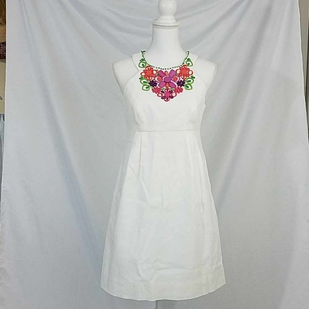Shoshanna White Beaded Dress 4